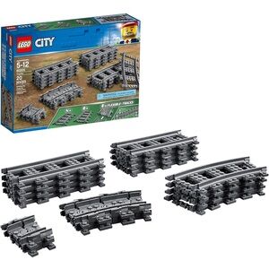 Lego City Train Tracks 60205 Gray Compatible 20 Pieces NIB